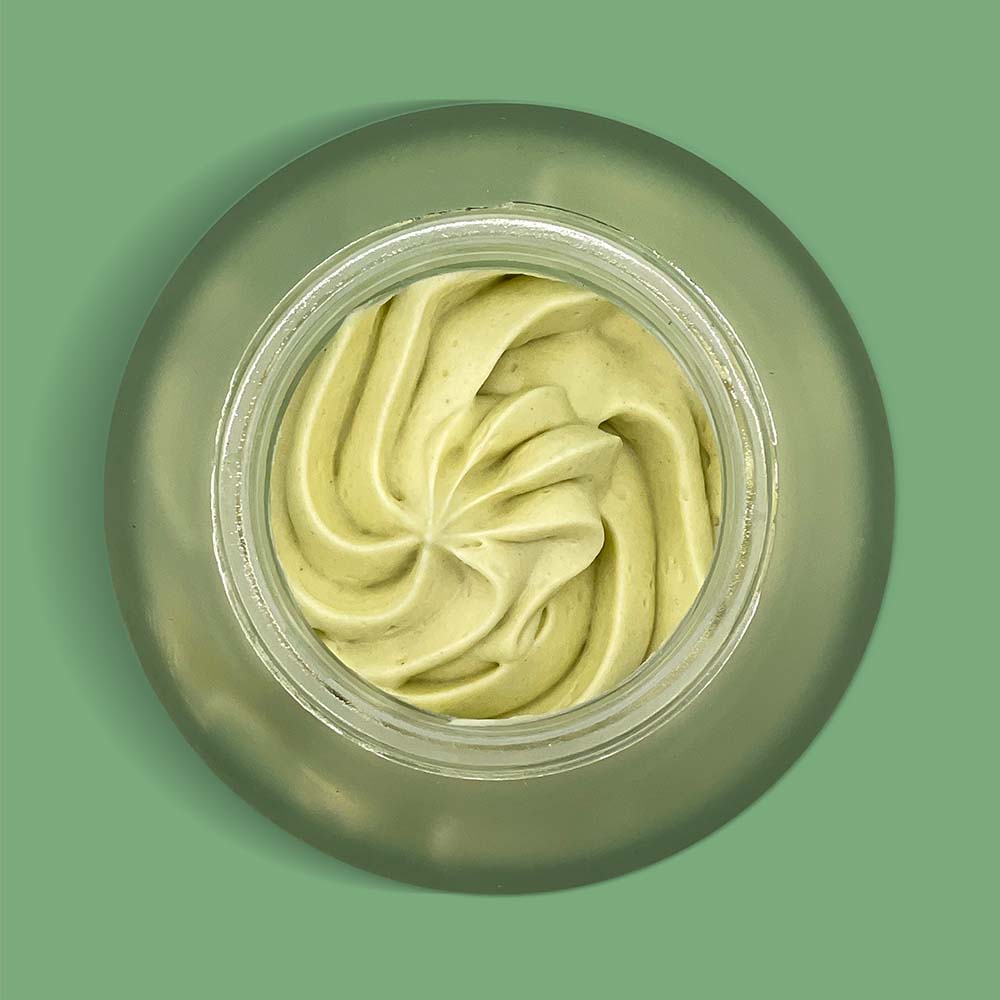 vegan friendly body butter in evergreen scent