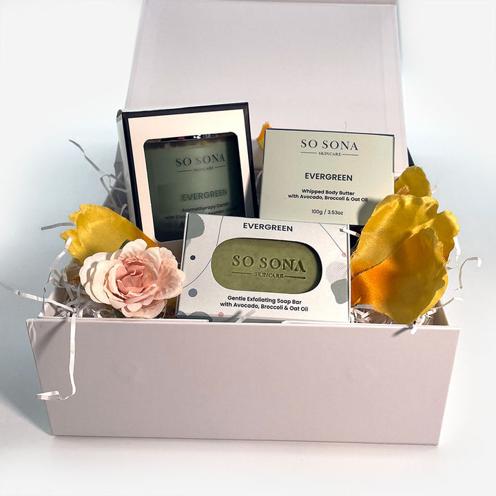 evergreen self care gift set